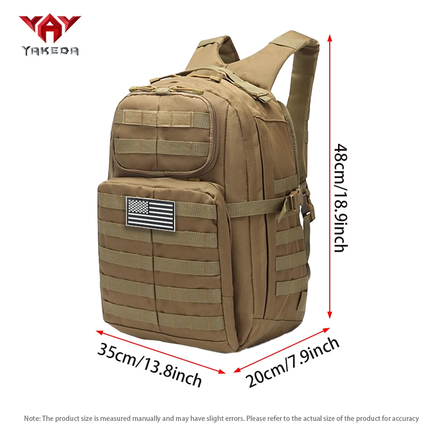 YAKEDA Mochila para deportes al aire libre, bolsa de senderismo para hombres y mujeres, multifuncional, resistente al desgaste, transpirable, gran capacidad - imagen 5