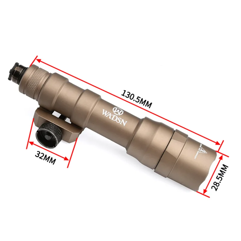 WADSN-linterna táctica M600DF para arma, luz de explorador, 1400LM, LED, doble combustible, Rifle de caza, luz de explorador, compatible con riel Picatinny de 20mm, Mlok - imagen 5