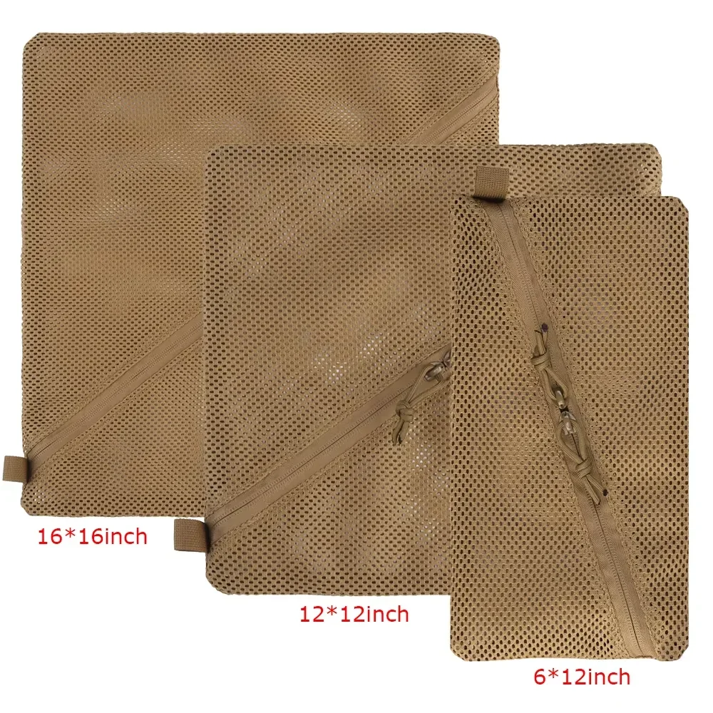 12*12in 6*12in Storage Mesh Pouch Outdoor Travel Sundries Net Bag Wontons Organize Accessories Utility Admin Pocket - imagen 2