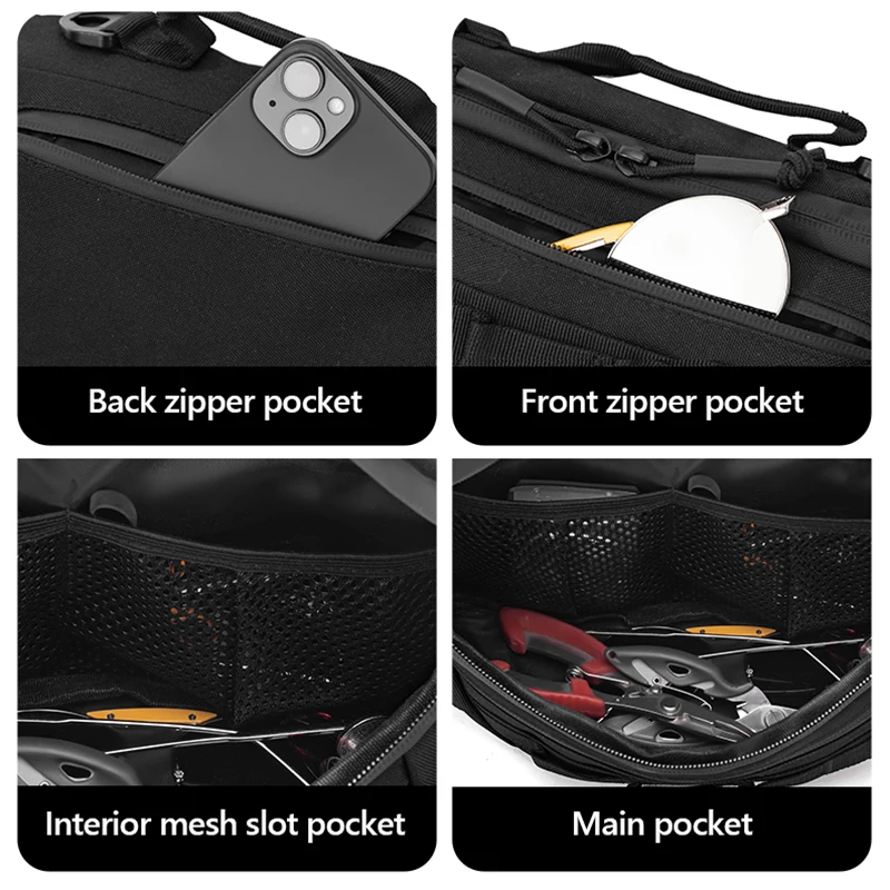 Bolso cruzado deportivo de ocio al aire libre para hombres, bolso de hombro multifuncional impermeable, bolso de cintura de ciclismo conveniente y duradero, nuevo - imagen 5