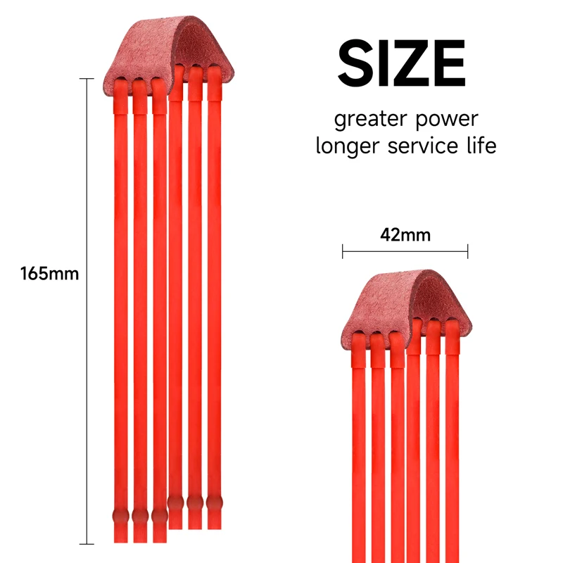 Banda de goma para caza con tirachinas, 3 tarjetas, cuentas para tarjetas, conjunto de banda de goma para cazador al aire libre, herramientas para Slingsshot, tira elástica - imagen 3