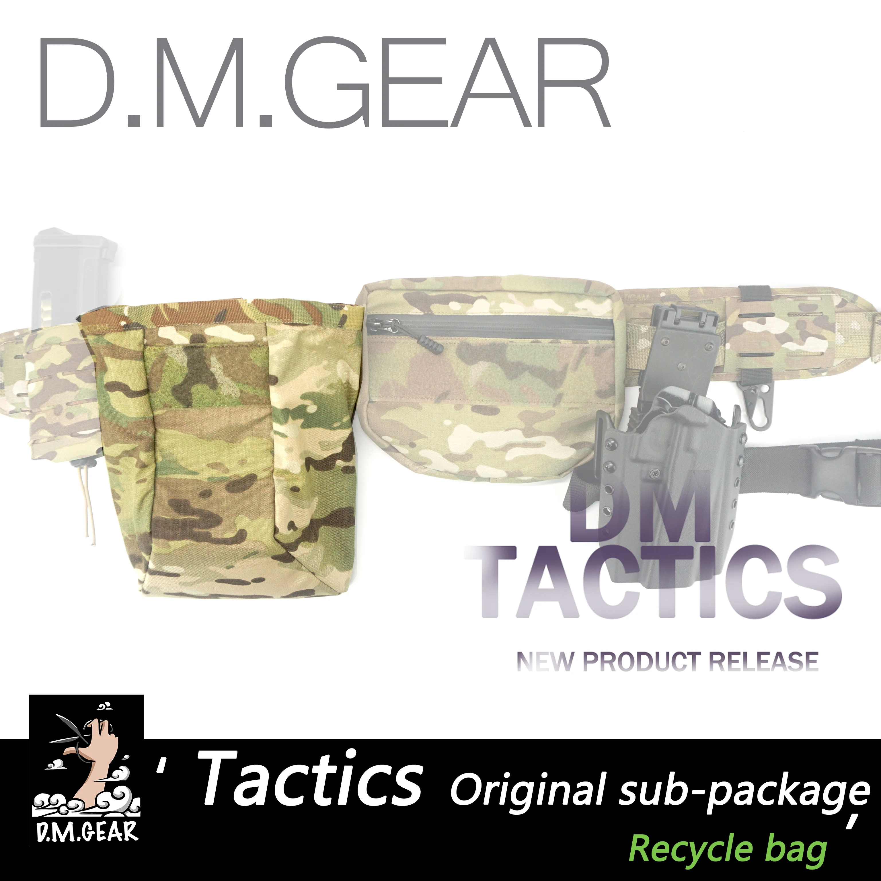 DMGear-subpaquete táctico de diseño Original Molle, paquete lateral, bolsa de reciclaje, bolsa de comestibles, caza táctica al aire libre para hombres y mujeres - imagen 2