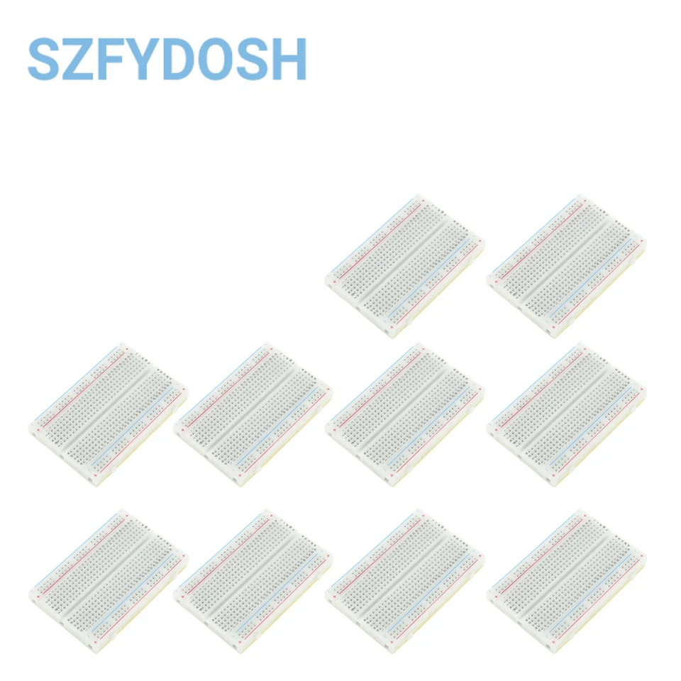 Placa de pruebas PCB sin soldadura, 1-10 Uds., 400 puntos de amarre, Mini placa de pruebas Universal, placa de pan DIY para placa de circuito de prueba de autobús - imagen 2