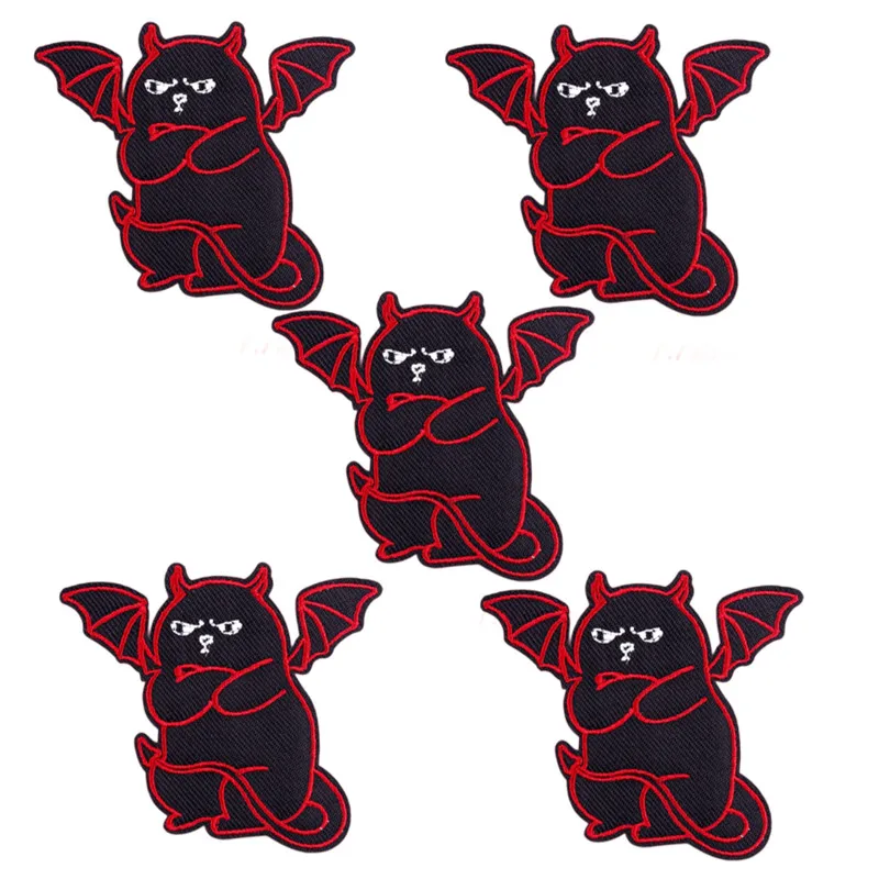 Parches bordados de calavera Punk para planchar en la ropa, parches de música, pegatinas de insignia DIY, 5 unidades por lote - imagen 2