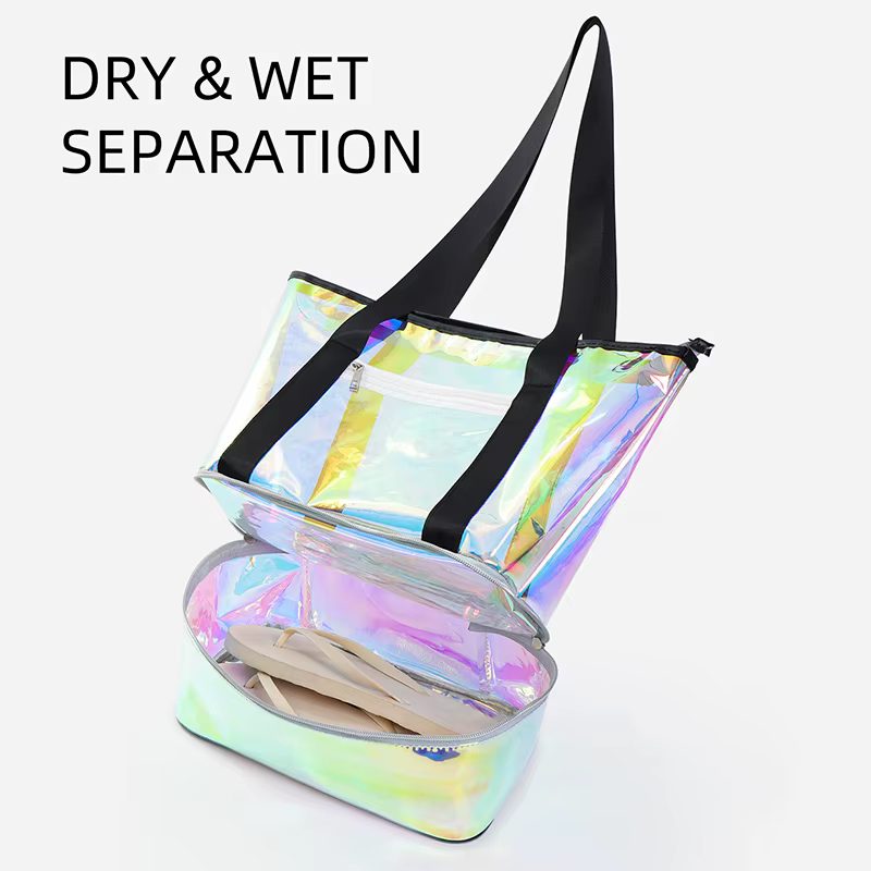 Bolsa natación PVC separación seco/húmedo – Gran capacidad playa y piscina - imagen 3