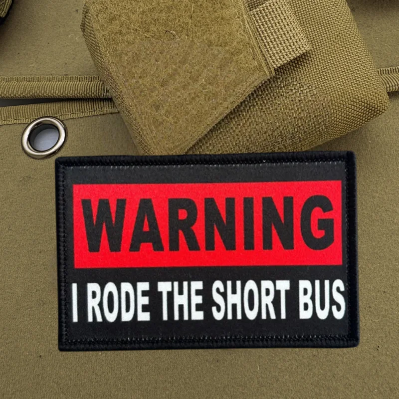 Parche de impresión de advertencia, chaleco táctico militar, insignia de moral con gancho y bucle, pegatinas decorativas para mochila, parches para brazalete para ropa - imagen 2