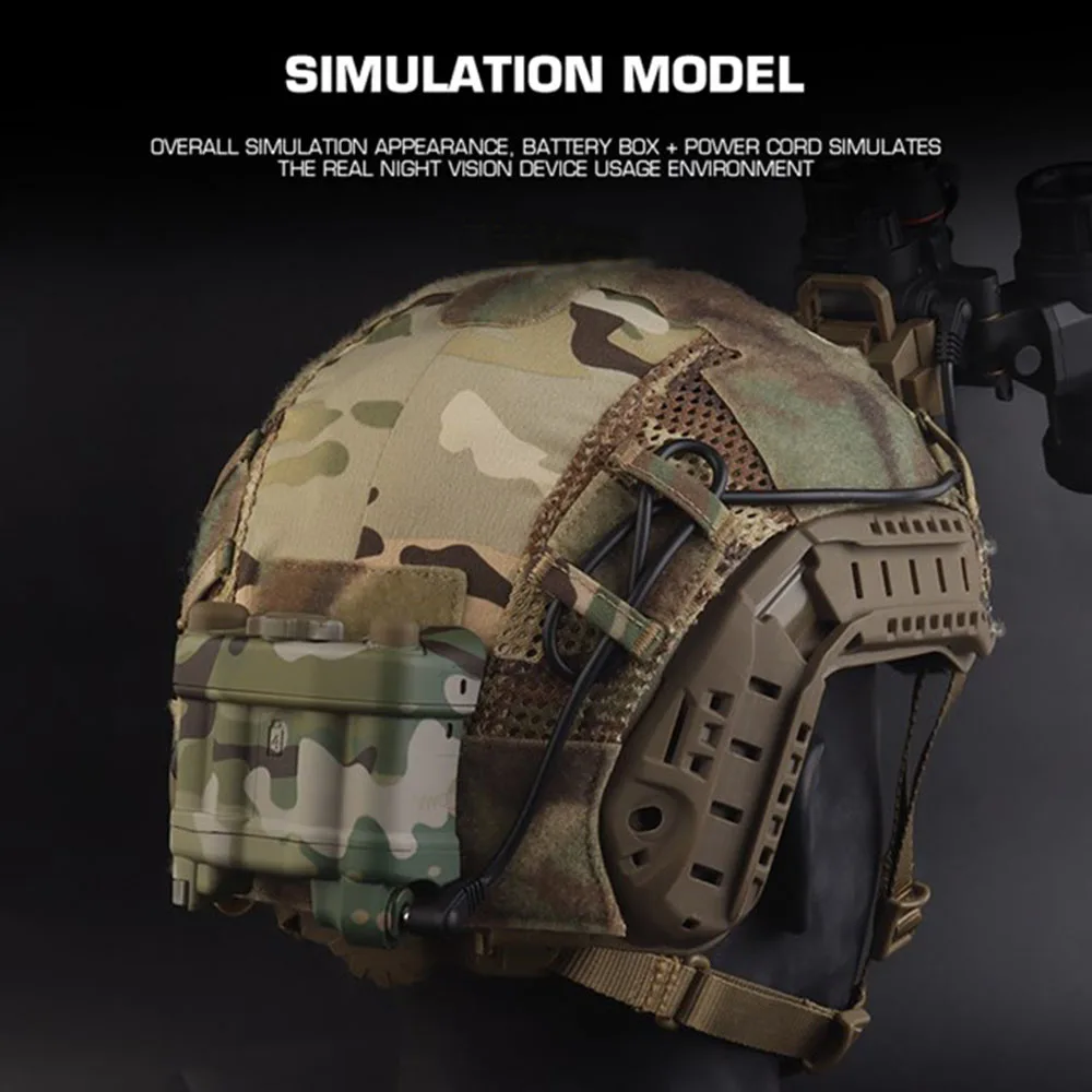 Casco táctico NVG AN/PVS-31, caja de batería, modelo simulado, sin función, material de nailon - imagen 4
