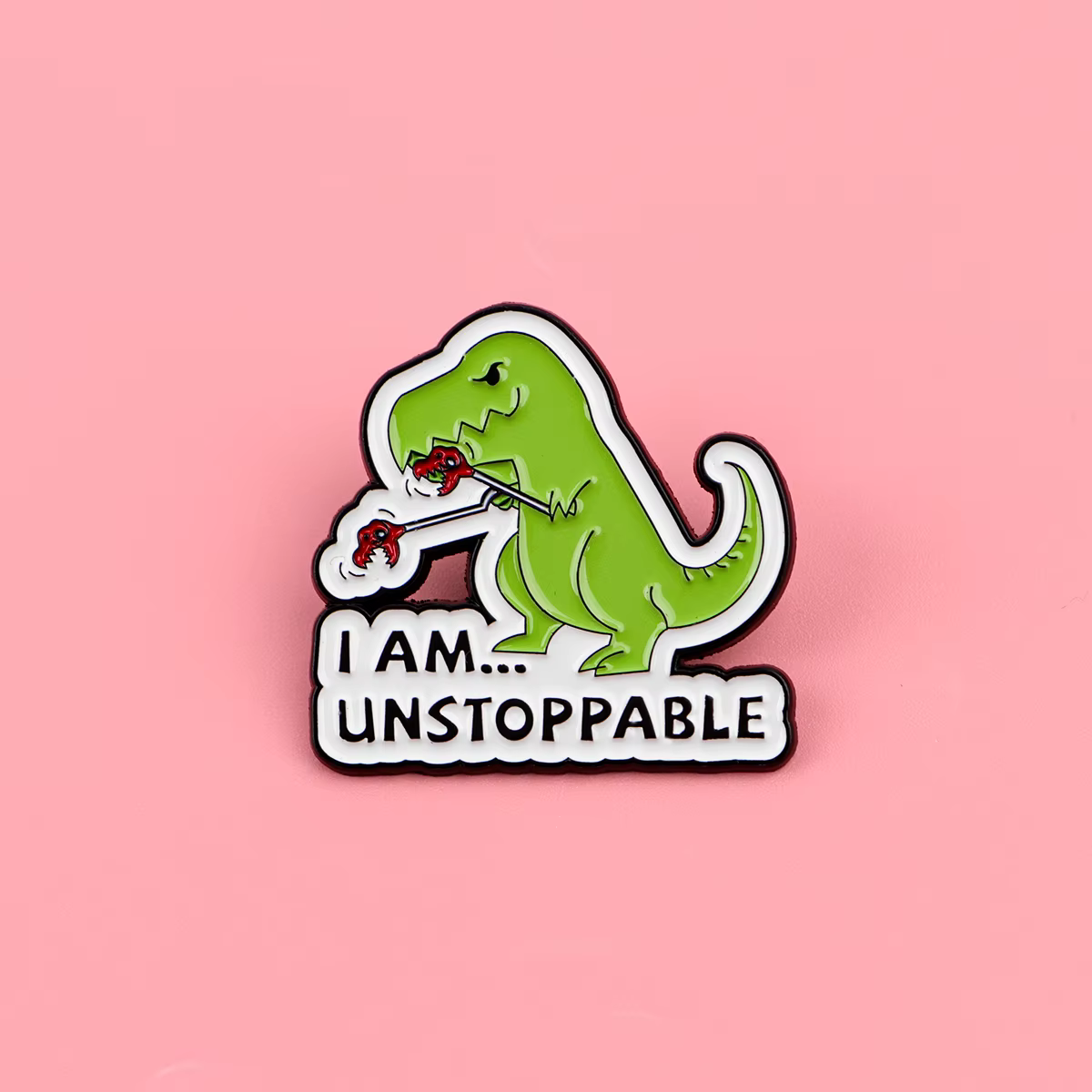 Pin de esmalte dinosaurio impermeable – broche para solapa o mochila - imagen 4