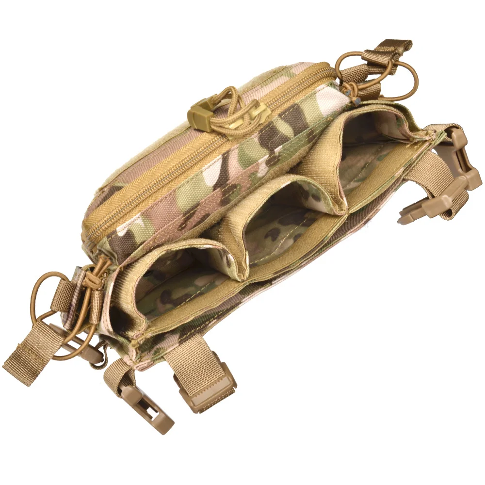 MOLLE Chaleco de aparejo de pecho, mochila táctica de paquete plano, armadura de Rifle AK M4, percha de nailon, bolsa del ejército de caza - imagen 4