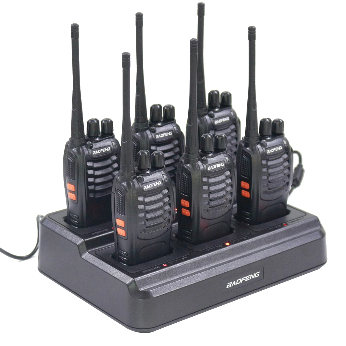 Baofeng BF-888S Unidad de carga 6 en 1, cargador de seis vías de alta calidad para Baofeng BF 888S Walkie Talkie, multicargador rápido - imagen 2