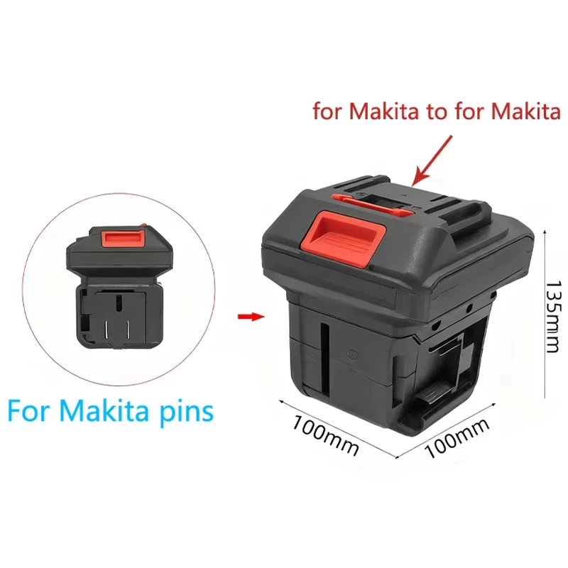 Convertidor de batería 2 en 1 para batería Makita de 21V a batería de iones de litio Makita de 18V, herramienta eléctrica para taladro, accesorios de herramientas eléctricas - imagen 5
