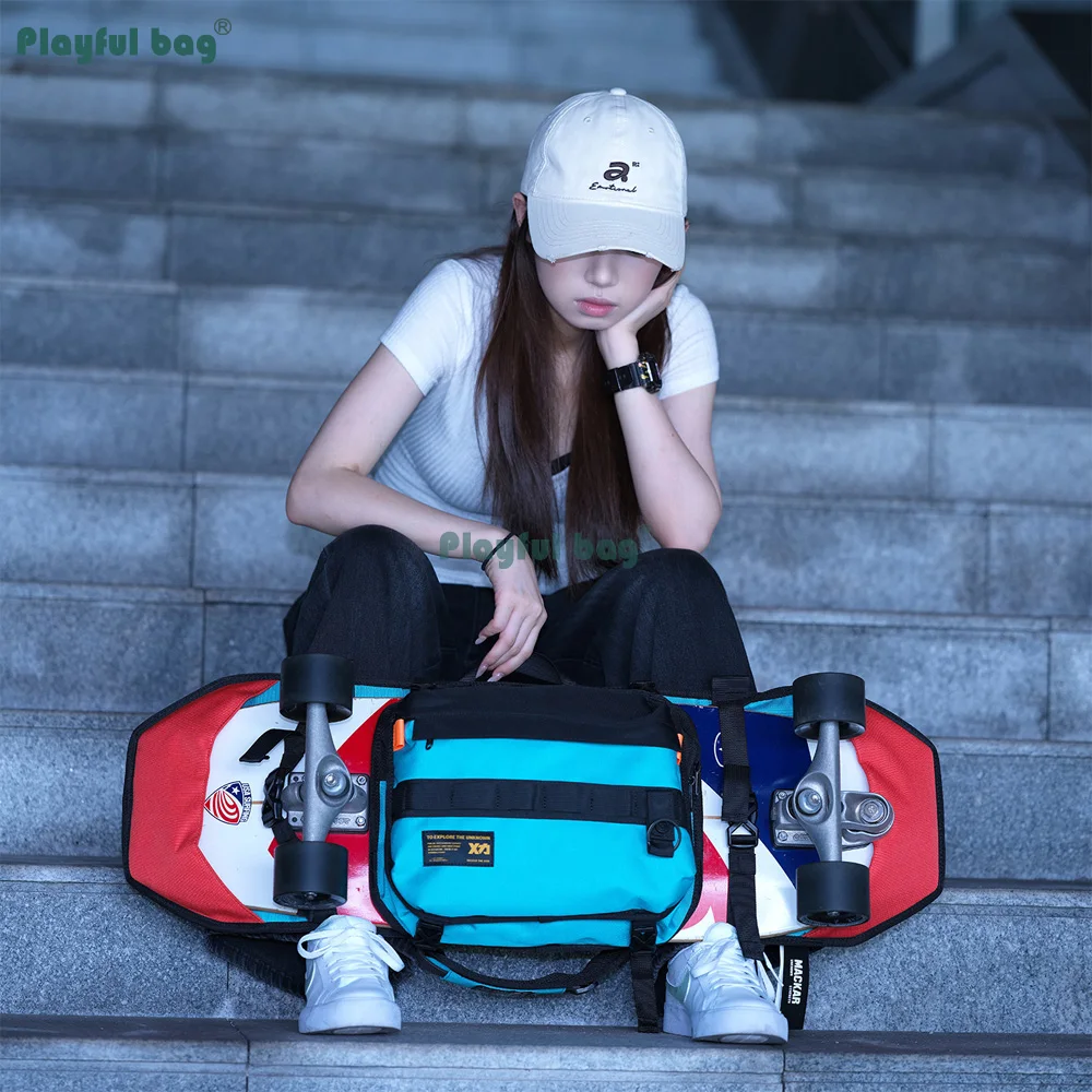 Nueva mochila para monopatín con almacenamiento de equipo de protección, bolsa de transporte para monopatín para adultos a la moda 2025, duradera AMB340 - imagen 3