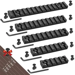 Rieles tácticos Picatinny con 5/7/9/11/13 ranuras, rieles de 21mm, juego de rieles de aluminio con tuercas en T y tornillos, accesorio para pistola de caza