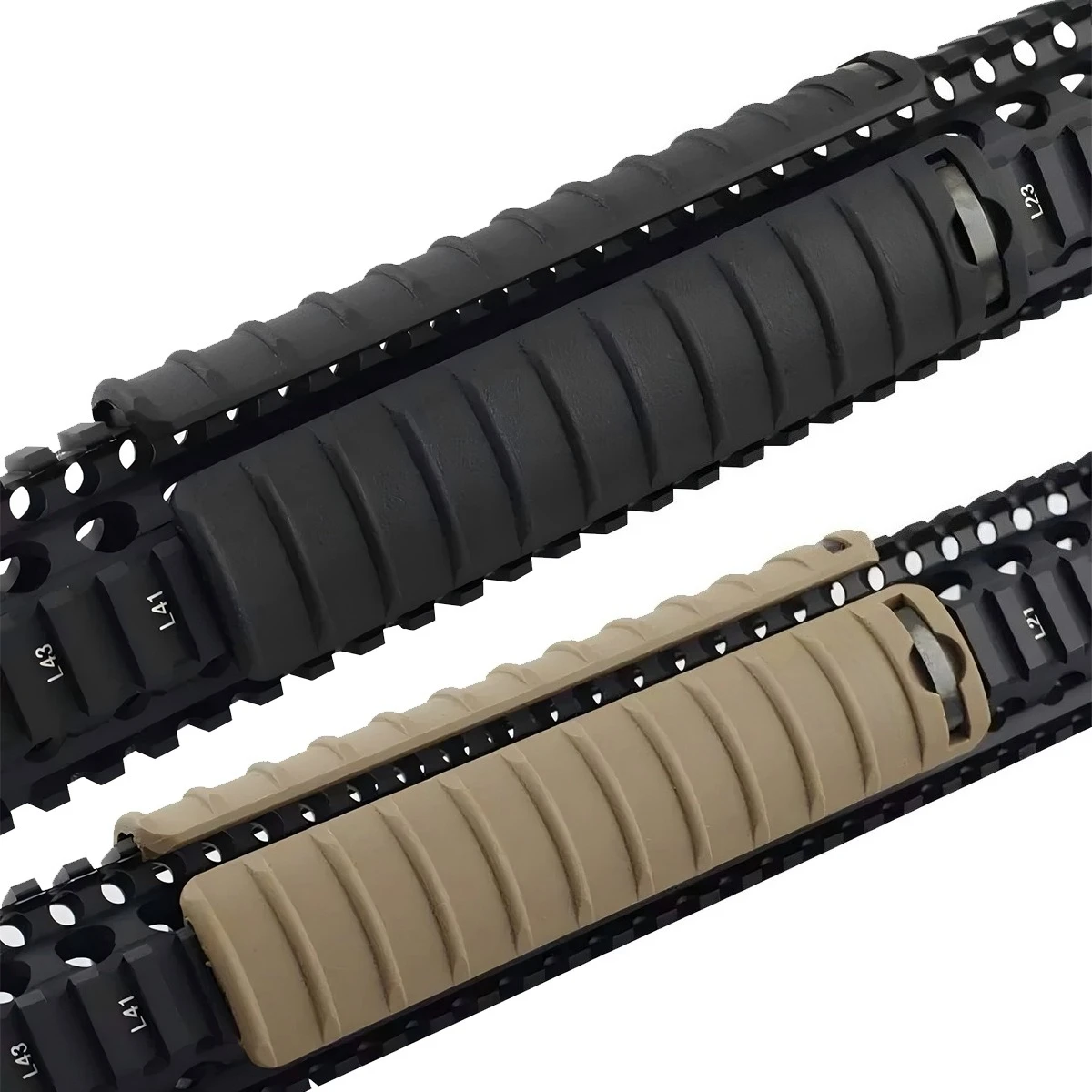 4 Uds. Paneles de riel KAC tácticos 20mm cubierta protectora de riel Picatinny componente antideslizante Airsoft caza AR-15 HK416 Gear