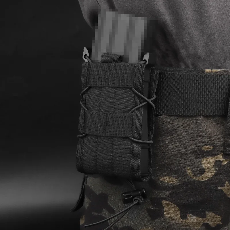 Bolsa magnética M4 individual tipo tigre |   Revistero 5.56 compatible con MOLLE de liberación rápida |   Para uso de caza - imagen 2