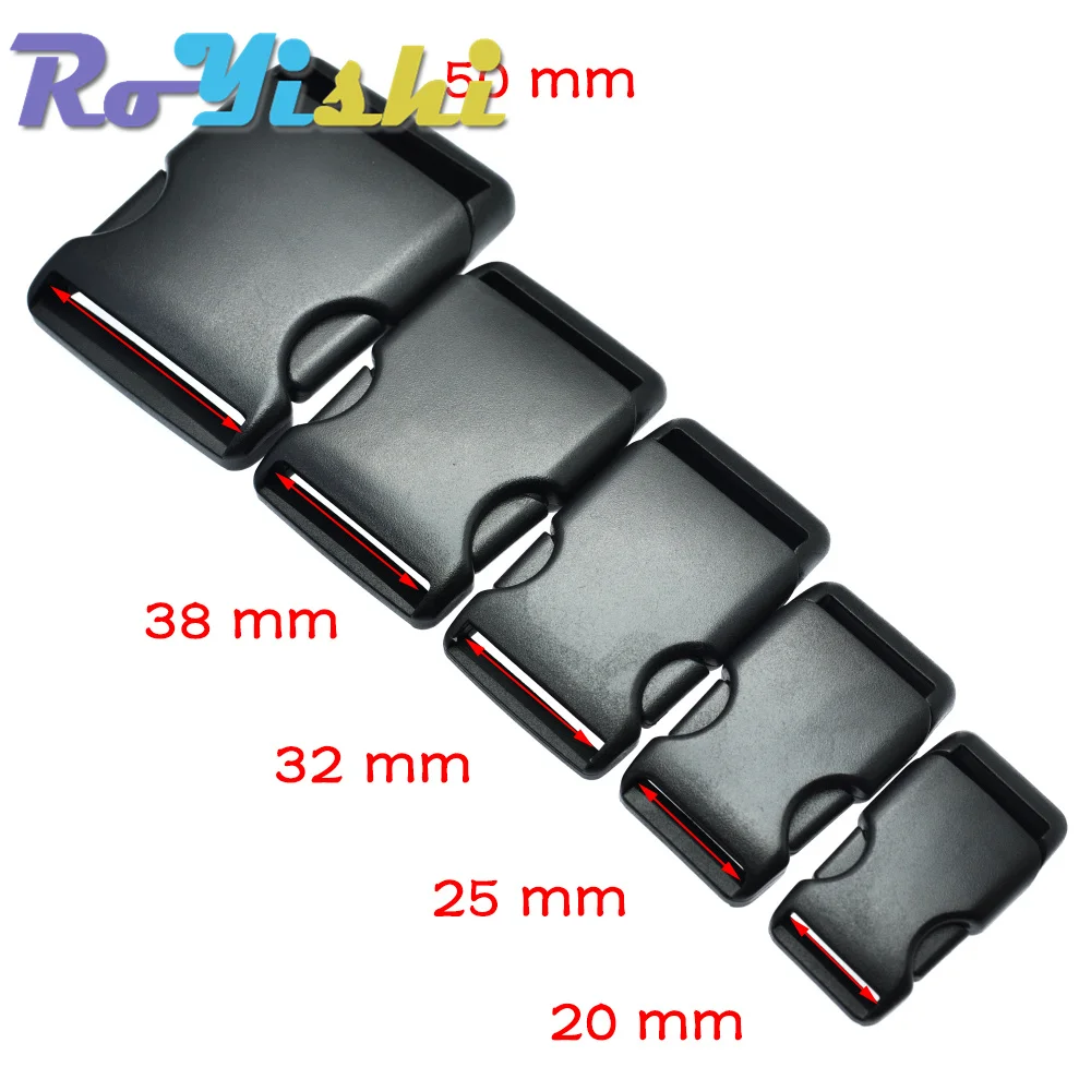 Correas de plástico con hebilla de Liberación lateral, correas ajustables para mochila táctica, 20mm, 25mm, 32mm, 38mm, 50mm - imagen 2