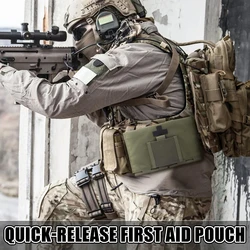 Bolsa táctica para kit de soplado, bolsa médica, bolsa para botiquín de primeros auxilios, bolsa IFAK con MOLLE y cinturón, bolsa médica EMT de liberación rápida