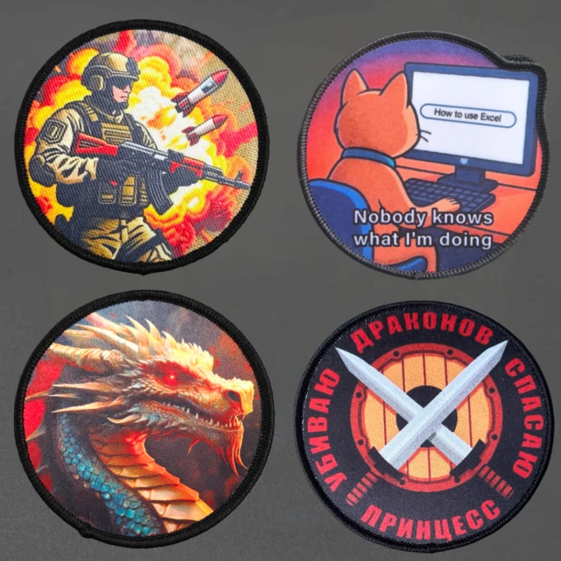 Parche con estampado de nadie sabe, chaleco táctico de dragón, gancho y bucle, insignia de moral militar, pegatinas para mochila, parches para brazalete para ropa