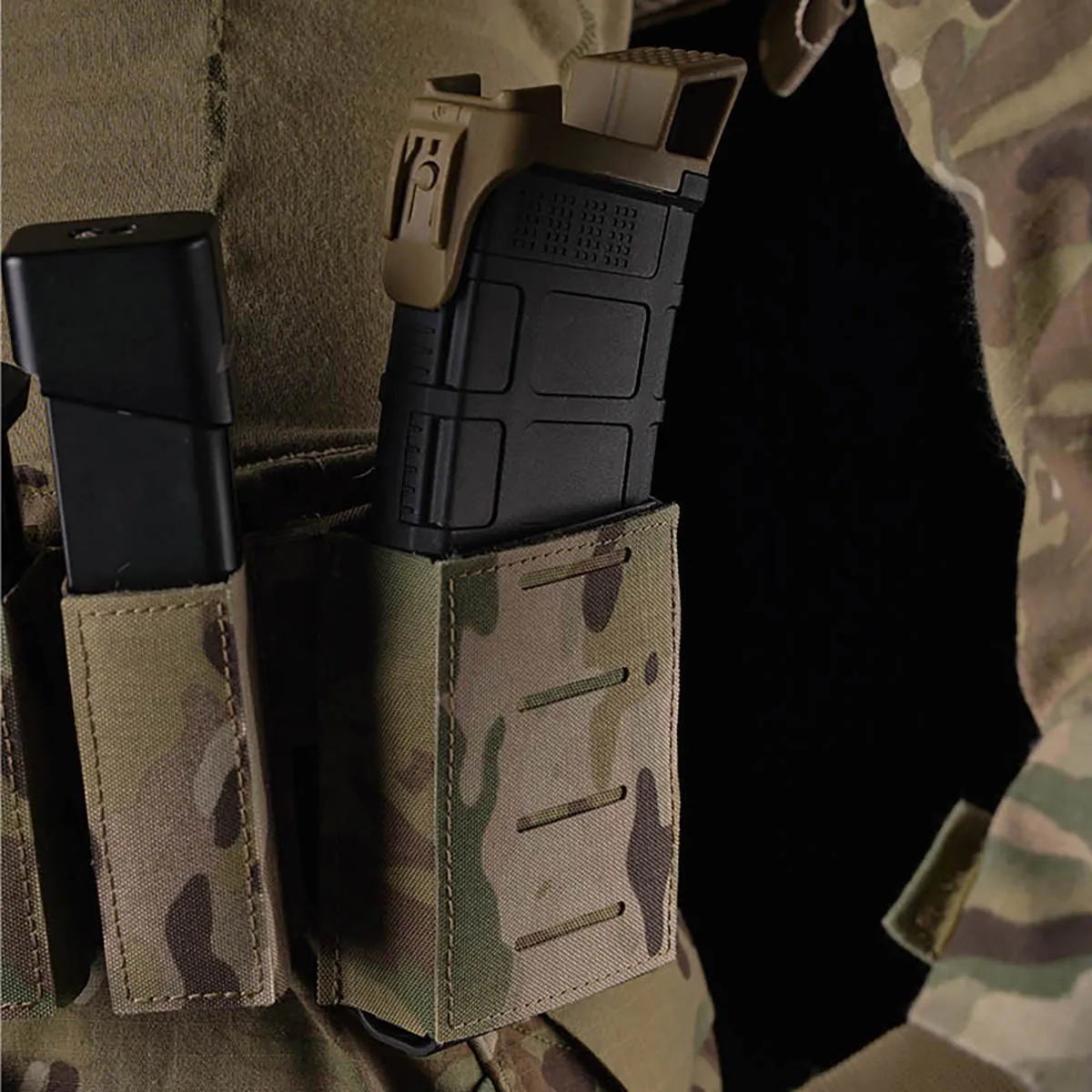 MK2 AR-15 5.56 Rifle Mag Pouch Inserto de revista de liberación rápida incorporado Compatible con cinturón PHC y cinturones de 1,75" - imagen 2