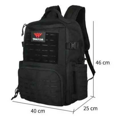 Yakeda-mochila táctica de nailon para exteriores, morral MOLLE Multi de 50L, 1000D, resistente al agua, antifricción, para senderismo, Camping y viajes - imagen 3