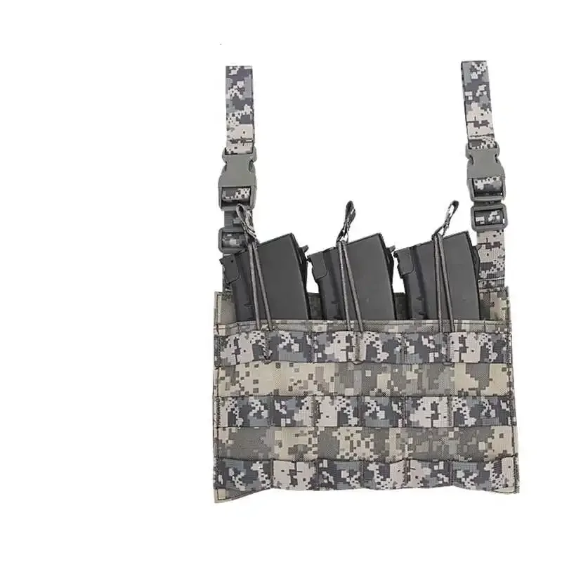 Bolsa Triple de nailon 1000D para revistas, funda táctica Molle Mag, bolsa abierta para juego de guerra, para caza, tiro, Camping, turismo - imagen 3