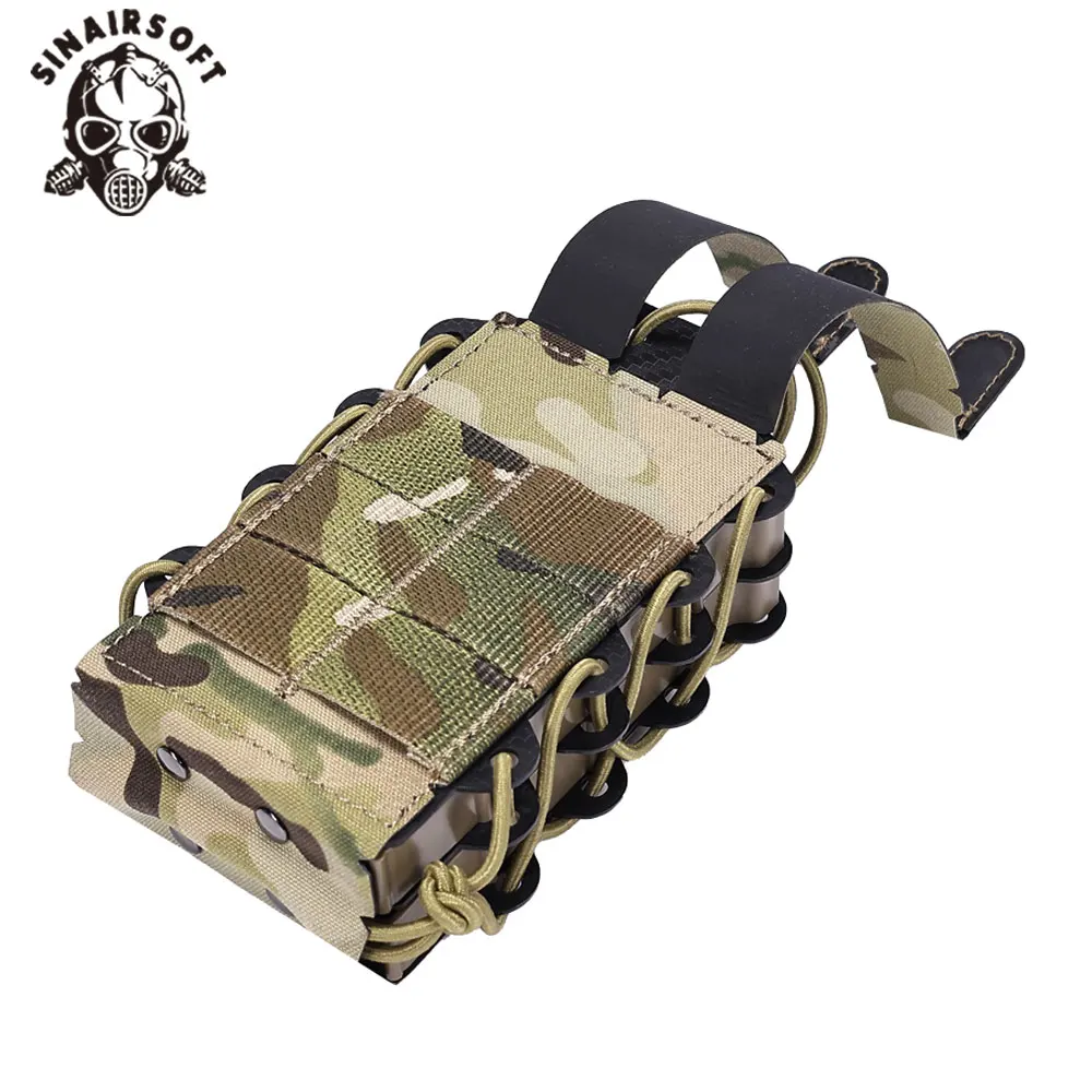 SINAIRSOFT Bolsa táctica Molle doble capa 5.56/7.62 para M4 AR15