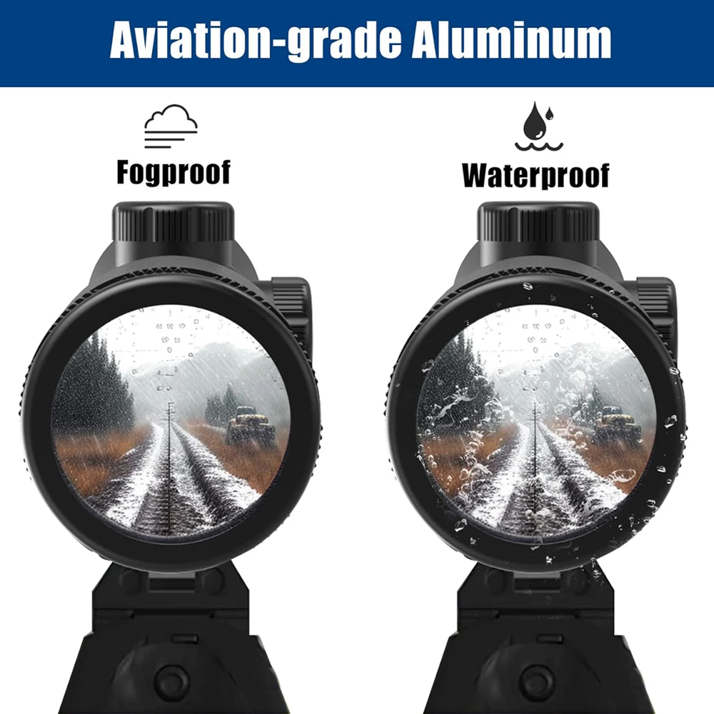 Mira telescópica táctica de 3-9x40mm, mira de caza, lente púrpura, mira óptica de largo alcance para rieles de 20mm/11mm - imagen 5