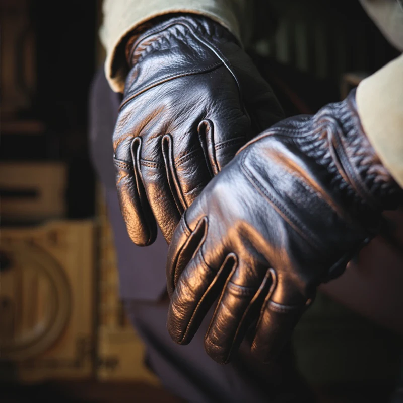 MAUHOSO Guantes de trabajo de cuero para hombre Guantes de conducción - imagen 3