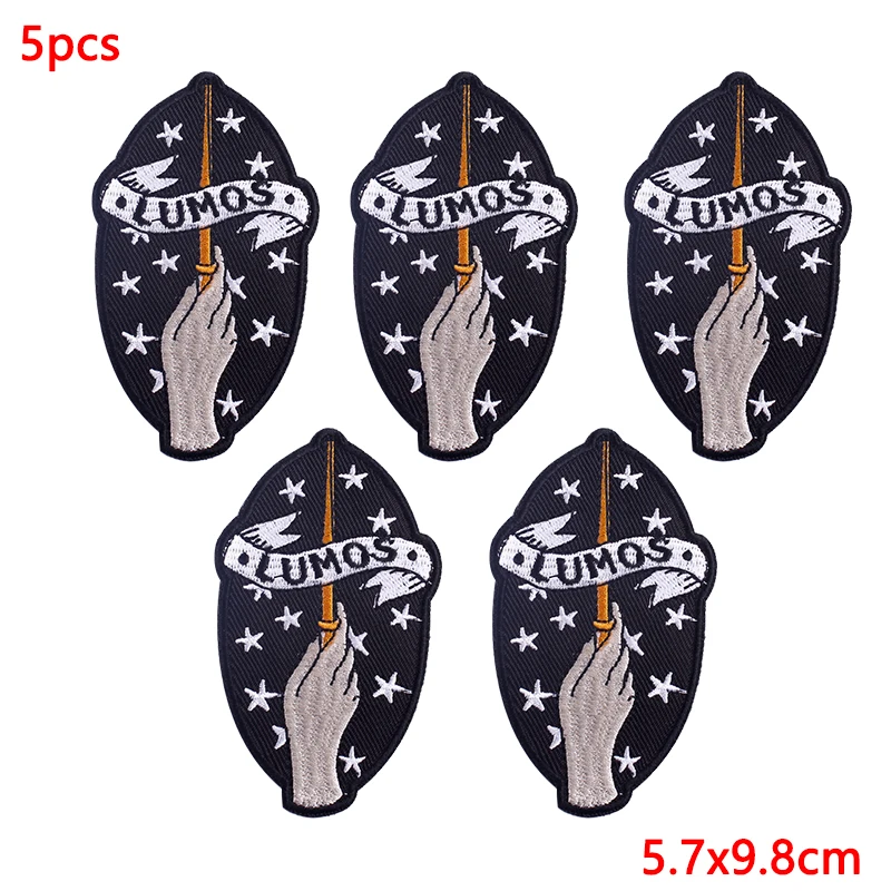 5 unids/lote de parches bordados de animales de Hip Hop, termoadhesivos para planchar para chaqueta, ropa, insignias decorativas para mochila Diy - imagen 3