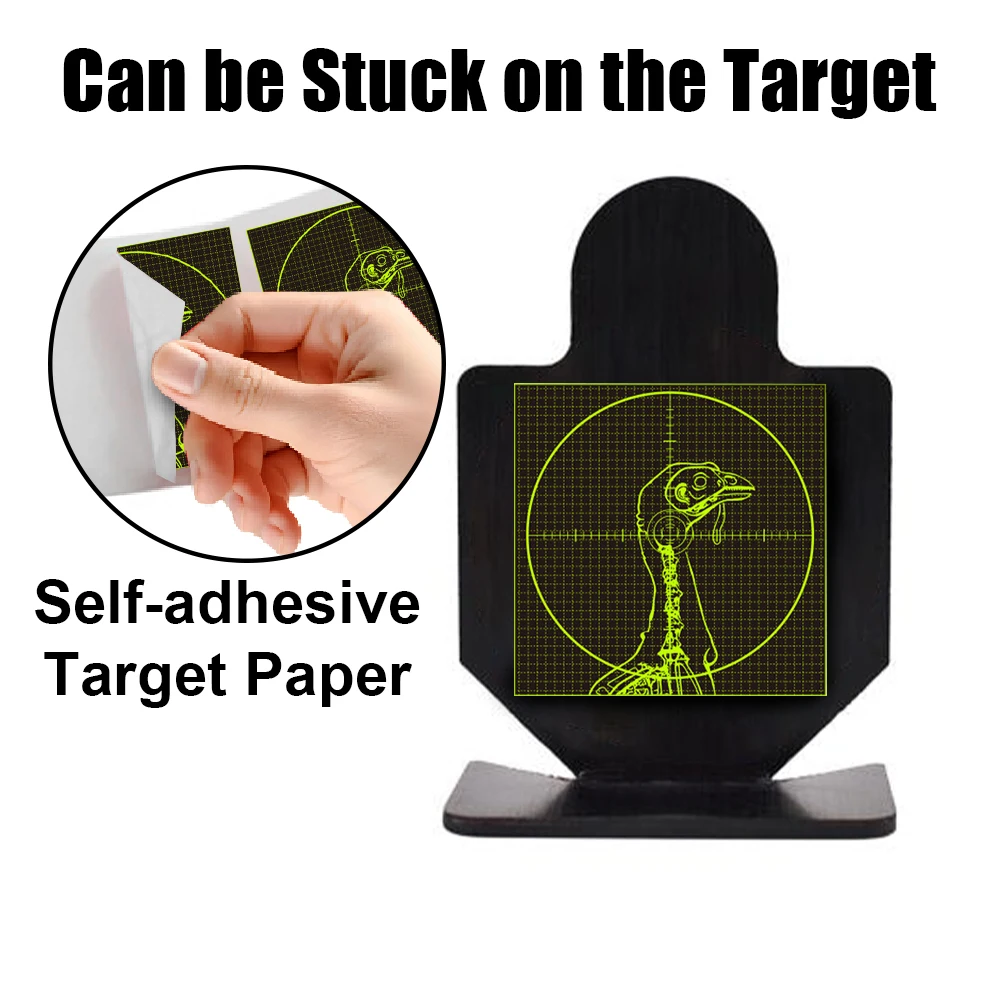 100 Uds. Pegatinas autoadhesivas para objetivo de tiro de 4x4 pulgadas, papel de destino reactivo para salpicaduras y salpicaduras para práctica de tiro - imagen 2