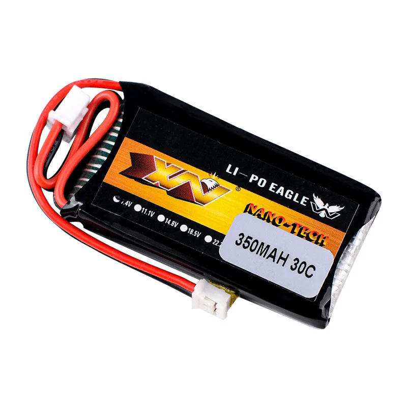 Batería Lipo HJ 2S para coche teledirigido, 7,4 V, 350mAh, 30C, para AXIAL SCX24 90081, C10 1/24, accesorios para modelos de coche teledirigido, 7,4 V - imagen 2