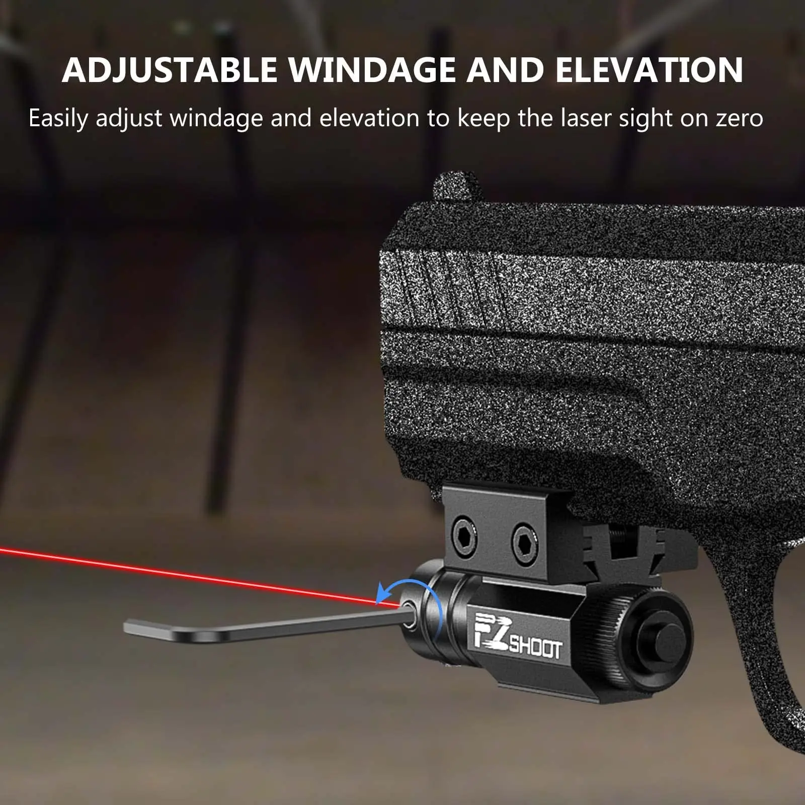 Mira láser de punto rojo MidTen con montaje en riel Picatinny ajustable, pistola para Rifle, láser Airsoft con baterías para 11mm/21mm - imagen 5