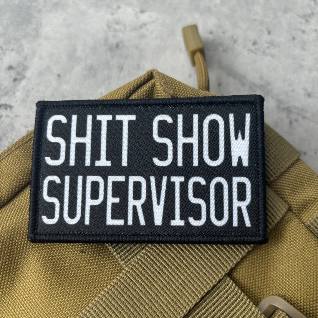 Parche táctico Velcro para mochila, meme Shit Show supervisor - imagen 2