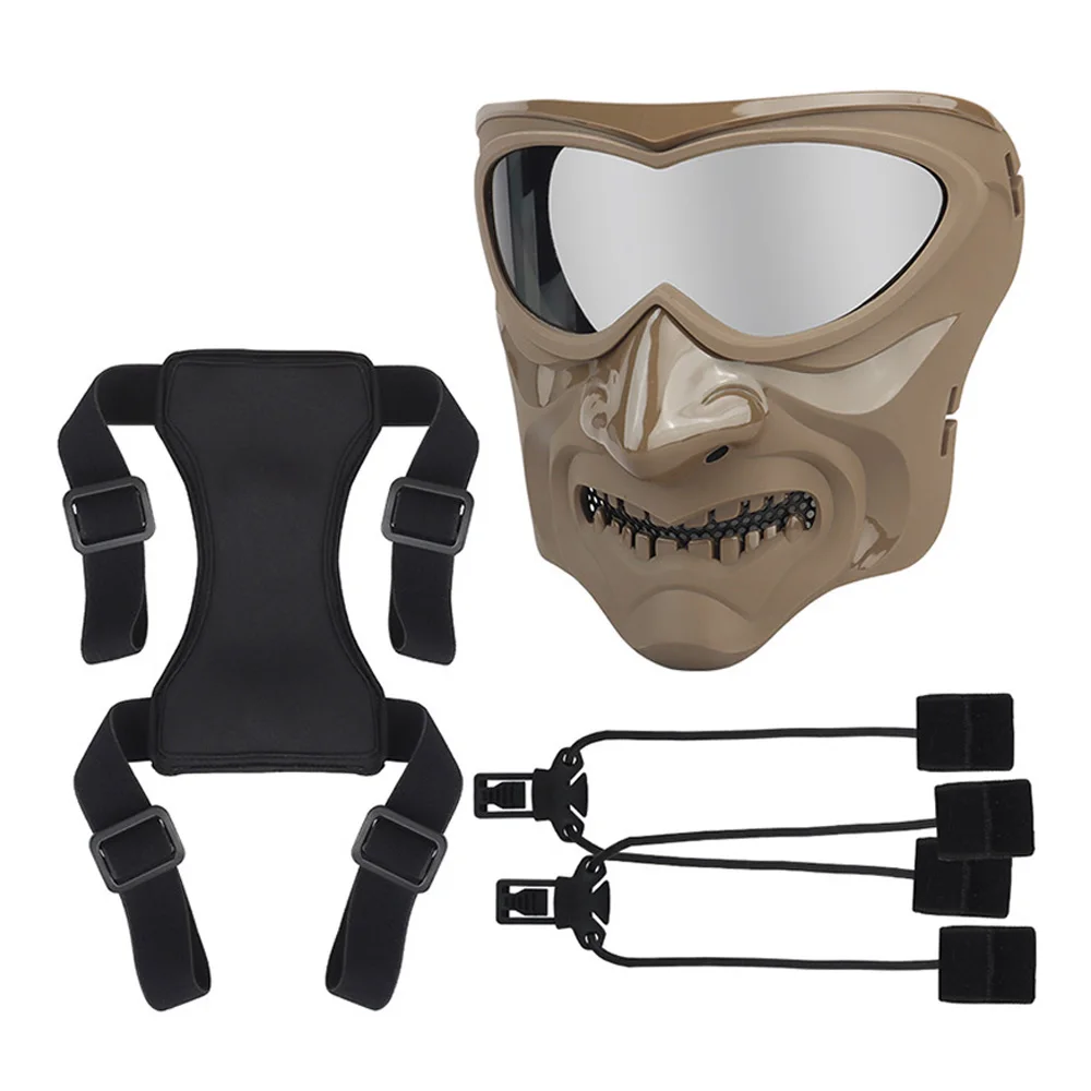 Máscara de tiro táctica VULPO Airsoft CS Game Paintball, máscara protectora de cara completa, gafas de casco, máscara de Cosplay para fiesta de Halloween - imagen 4