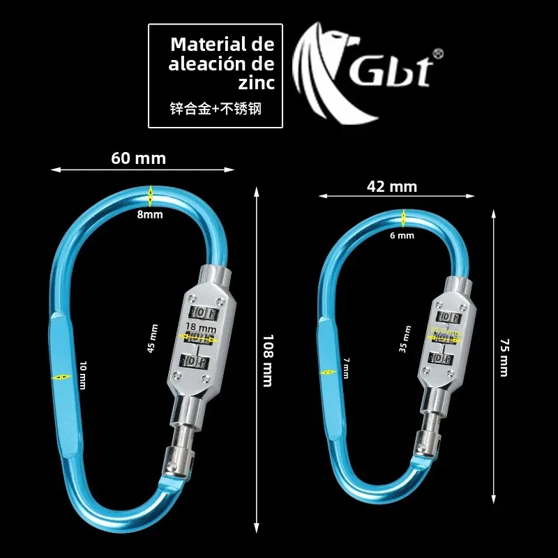 Cerradura de combinación antirrobo para equipaje con hebilla segura - imagen 2