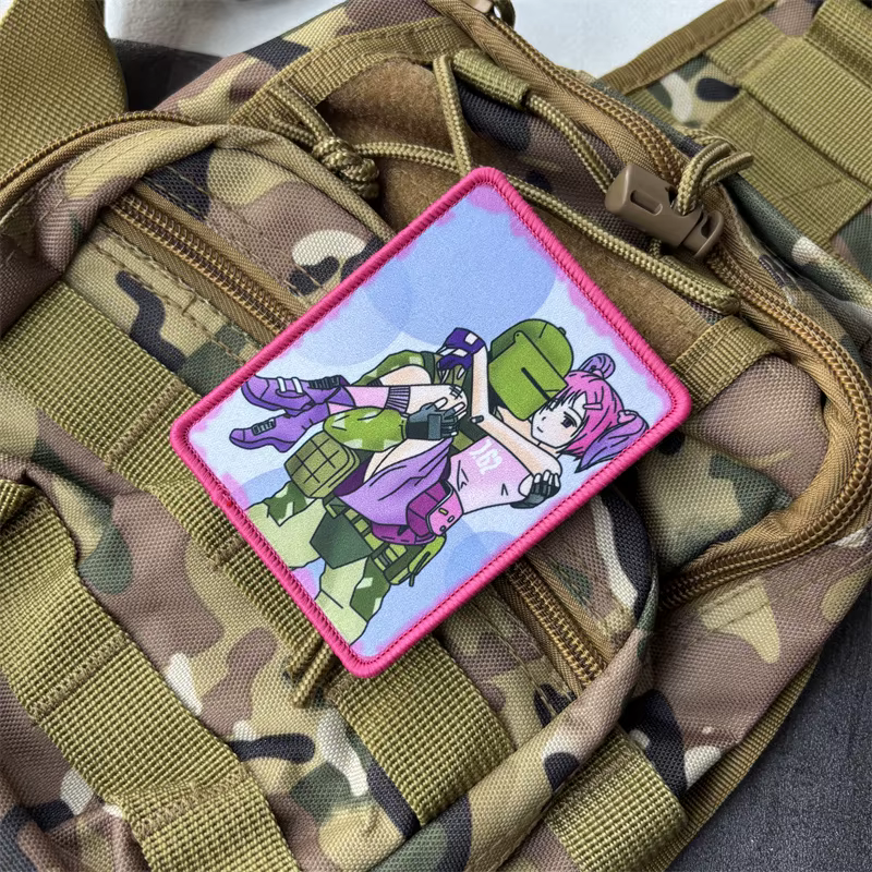 Parche táctico anime moral chica militar con gancho y bucle - imagen 5