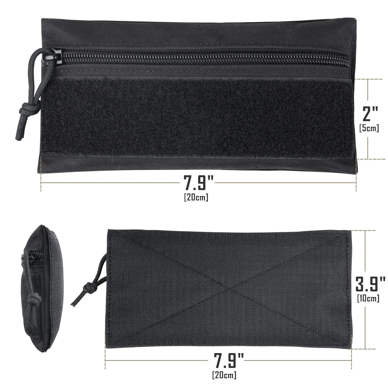 Bolsa táctica con cremallera para herramientas, organizador EDC de inserción de bolsa, accesorios de bolsillo de almacenamiento de administrador de utilidad, bolsa para aperitivos con respaldo de gancho para - imagen 4