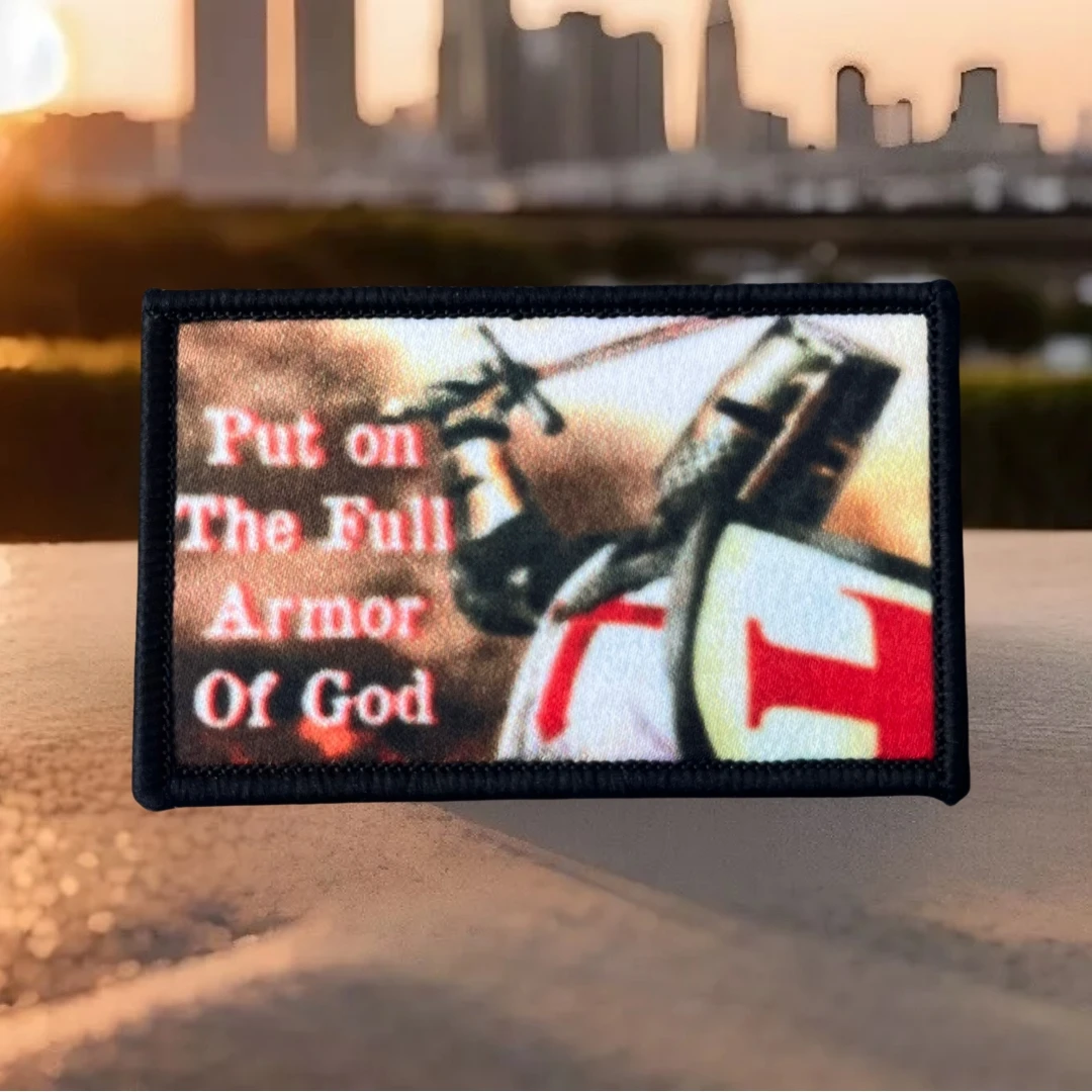 Parche de caballero templario cruzado, insignia de moral táctica, pegatina para mochila del ejército militar, parches de gancho y bucle impresos para ropa - imagen 5