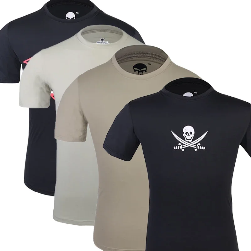 Emersongear-Camiseta táctica absorbente de sudor, camiseta que absorbe el sudor, pantalones cortos de manga para correr, ciclismo, senderismo al aire libre