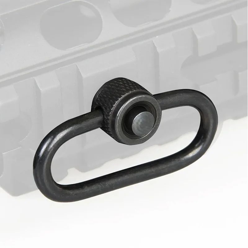 Soporte de eslinga QD de liberación rápida y desmontaje con 360 °   Giratorio 3.2cmw con una gorra, hebilla de correa giratoria con botón de empuje para caza - imagen 2