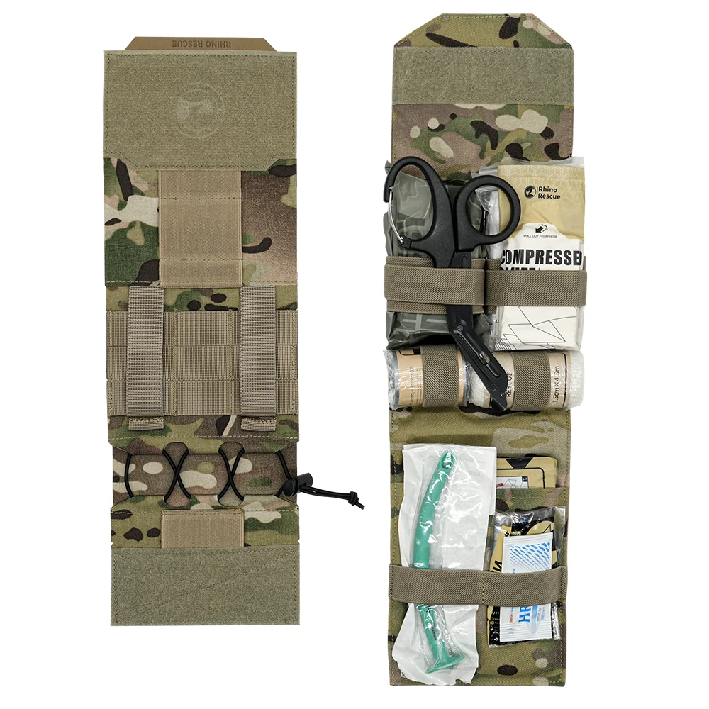 RHINO RESCUE-bolsa médica táctica Molle, bolsa IFAK Horizontal, botiquín de primeros auxilios de liberación rápida para cinturón, chaleco al aire libre - imagen 5