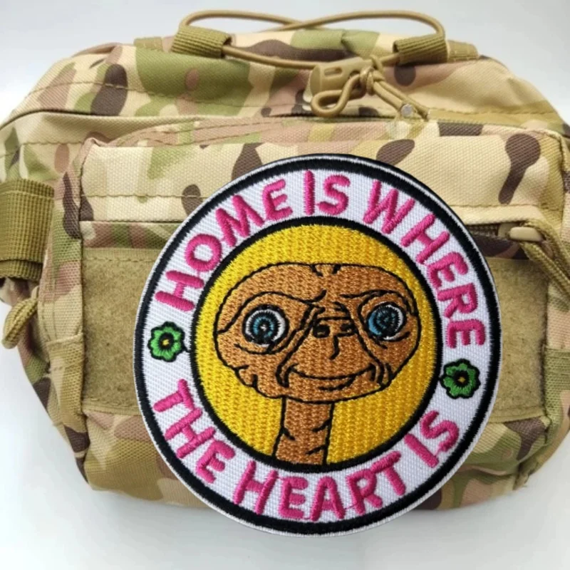 Parche bordado militar "cute alienígena" para ropa, gancho para ropa, insignia de moral táctica, parches, pegatina para mochila, brazalete - imagen 4