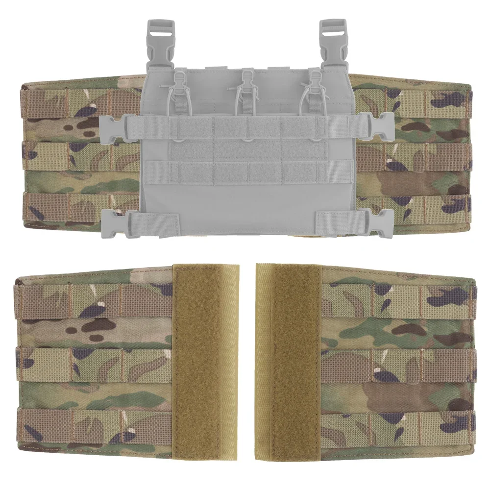 Chaleco táctico de montaje lateral, Panel MOLLE, gancho, soporte de Radio de caza, portador de placa serie R, accesorios para chaleco Airsoft extendido - imagen 3