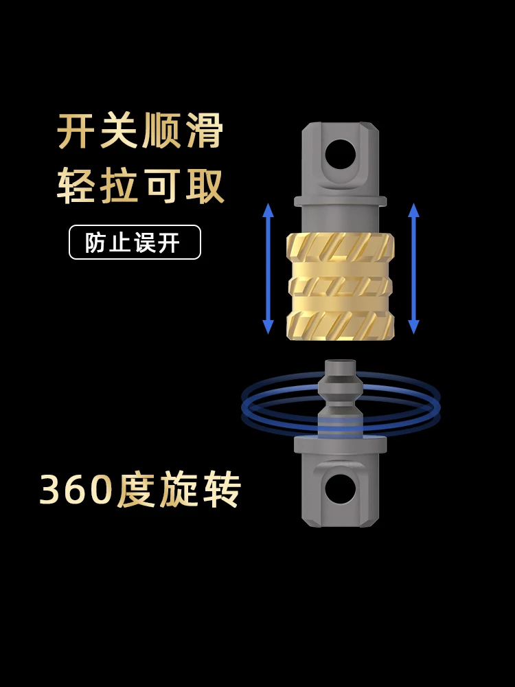LLavero de Extracción rápida de aleación de titanio para hombre, colgante antipérdida de rotación de 360 grados, Edc auténtico, para motocicleta y coche - imagen 3