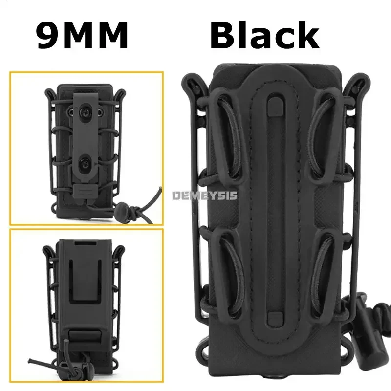 Bolsa magnética rápida de 5,56mm y 7,62mm, bolsa táctica para revistas, Clip para cinturón Molle de 9mm, portador de fijación rápida, portador magnético para Rifle de concha suave - imagen 3