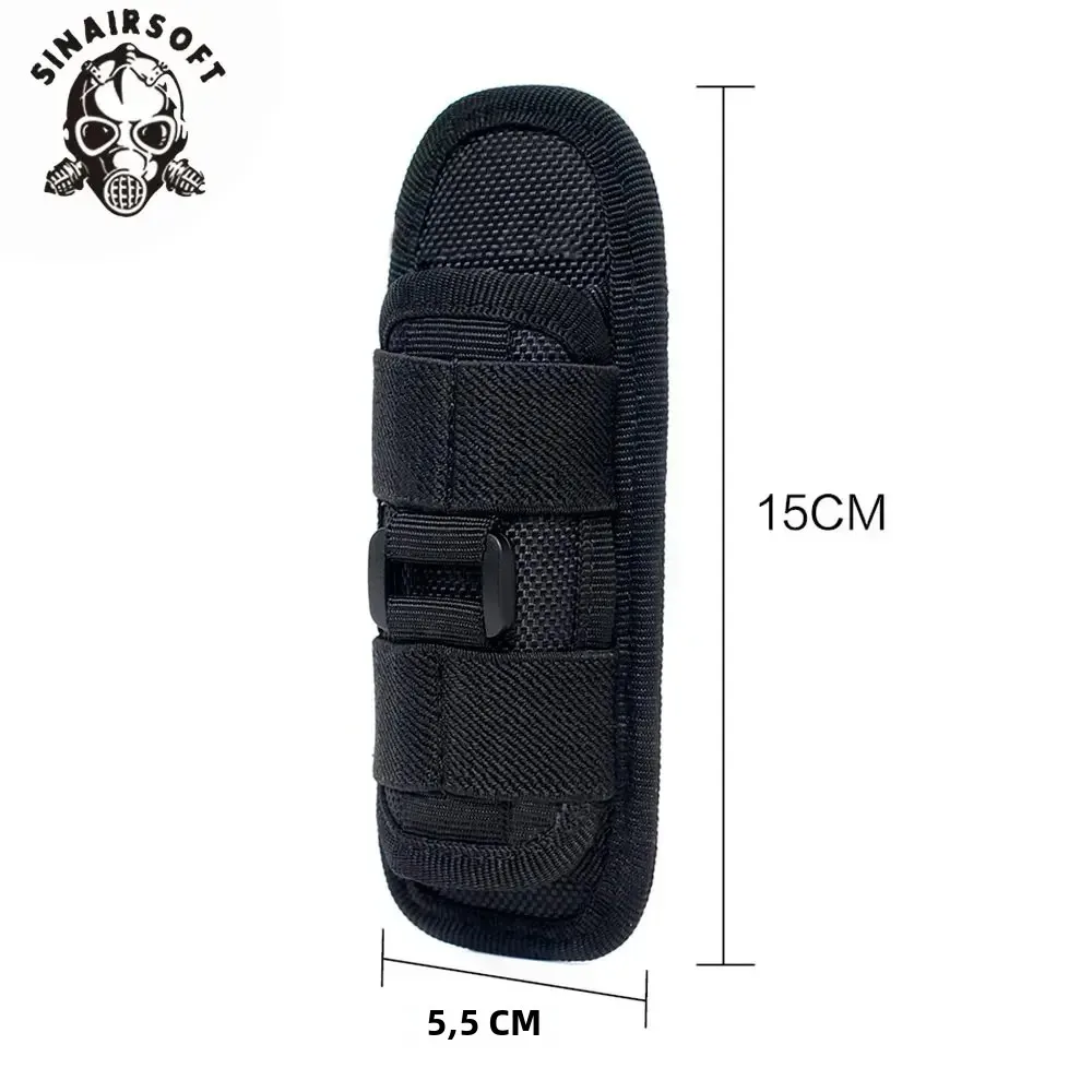 Bolsa para linterna, funda para linterna giratoria de 360 grados, riñonera de nailon para caza al aire libre, bolsa para linterna, funda para linterna - imagen 3