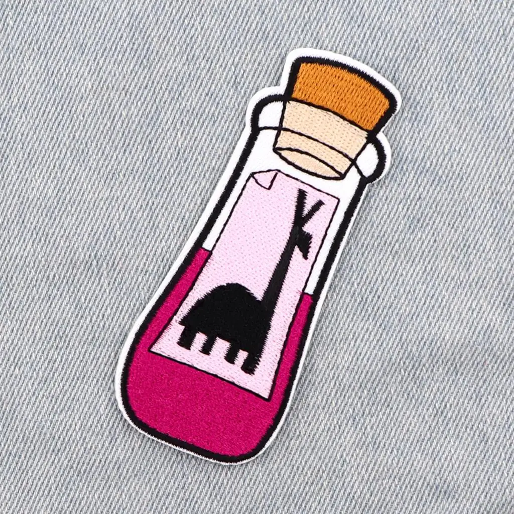 Parche de poción de camello AD2824, parches de hierro de dibujos animados para ropa, estilismo de botellas, parches bordados en ropa, pegatinas para planchar - imagen 5