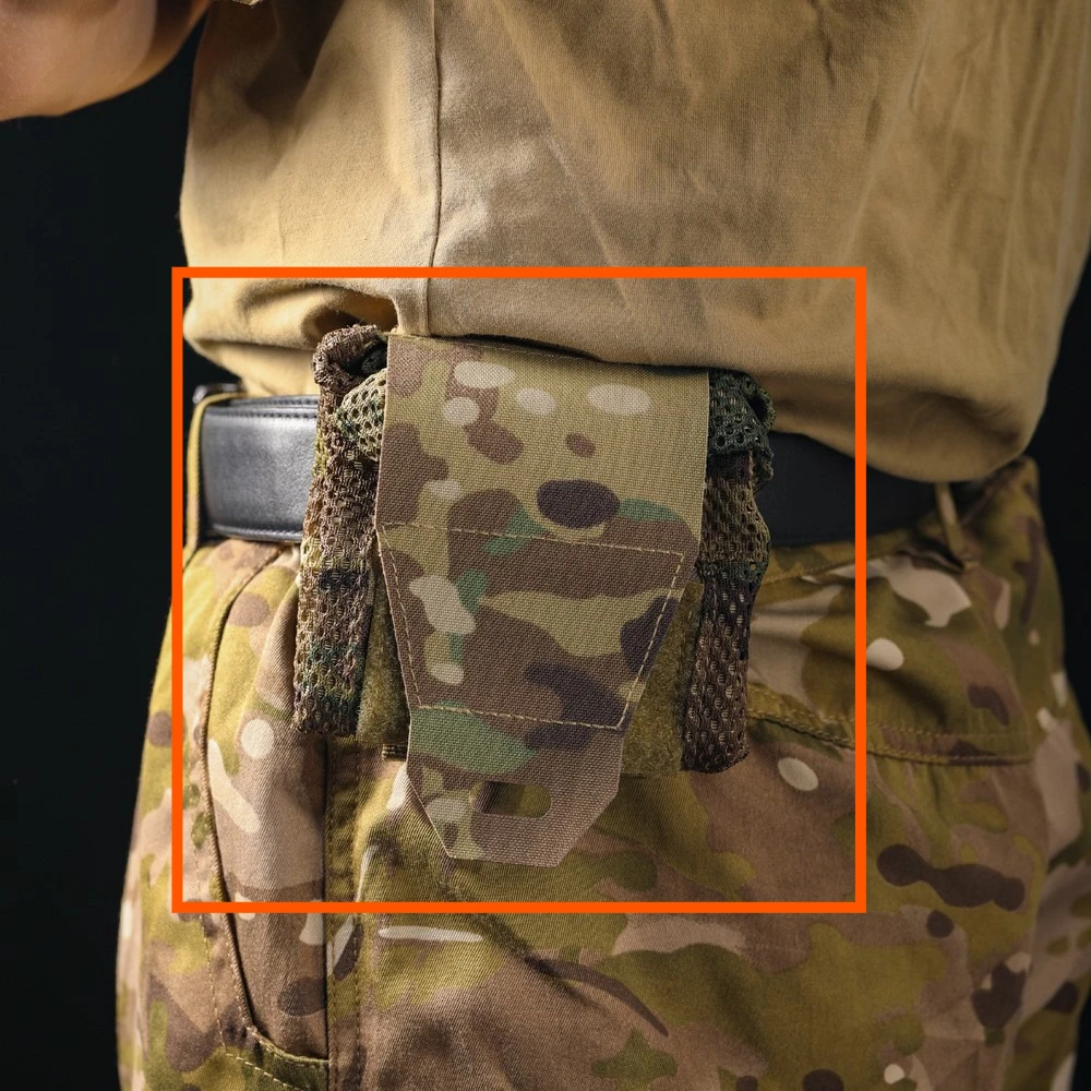 Hervidor plegable táctico para exteriores de 9 pulgadas, bolsa de malla, almacenamiento de artículos diversos, colgante en la cintura, bolsa de reciclaje de nailon de malla táctica MOLLE - imagen 2