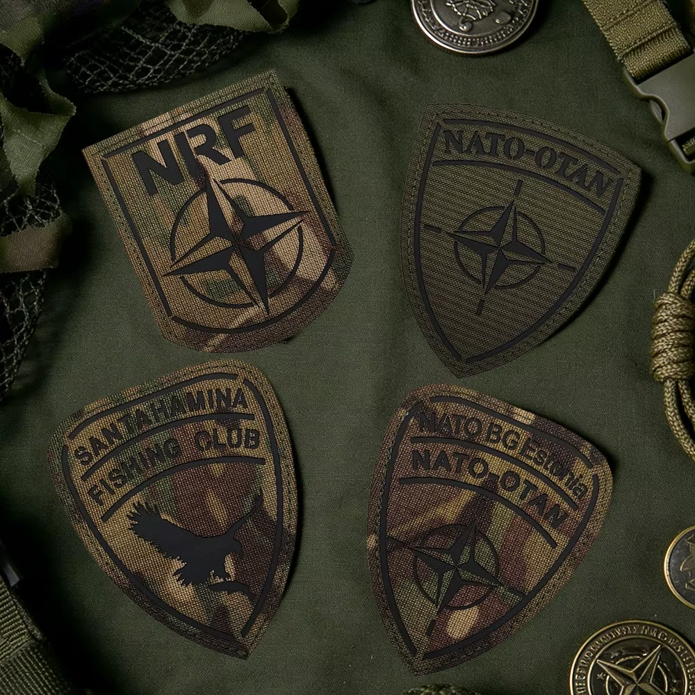 Parche táctico bordado OTAN para uniforme y mochila, insignia