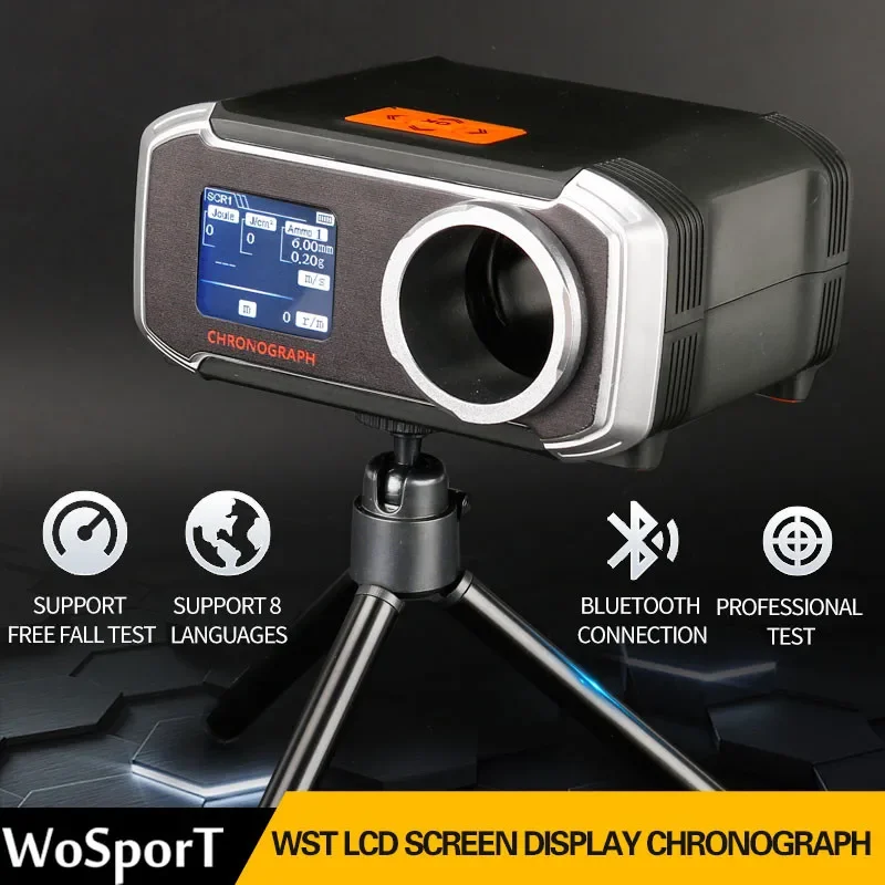 WoSporT-probador de velocidad para Paintball Airsoft BB, pistola de aire, cronógrafo de tiro, compatible con Bluetooth, aplicación ISO, accesorios - imagen 5